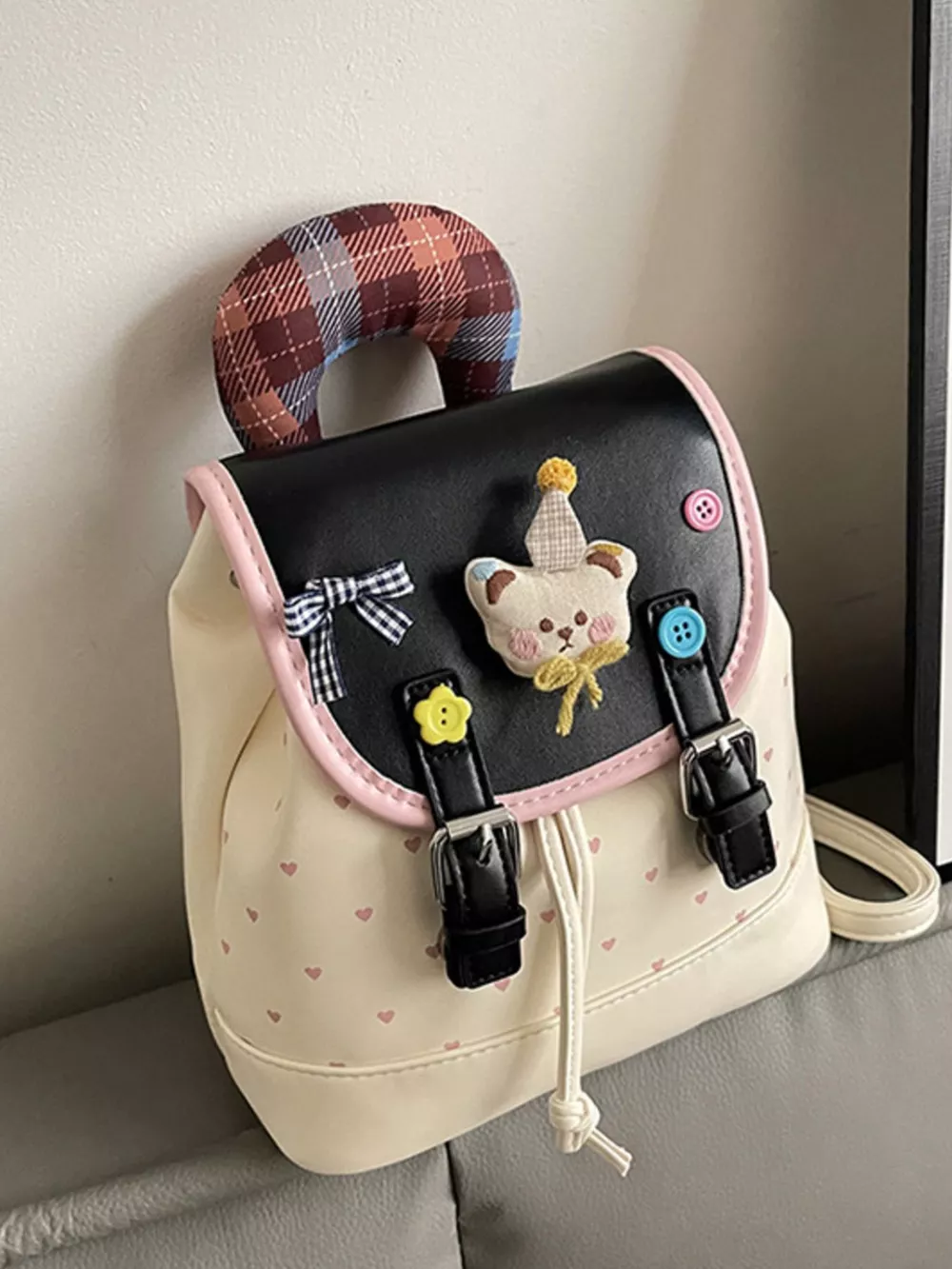 Cartoon Bear Decorated Backpack Bag, image 3