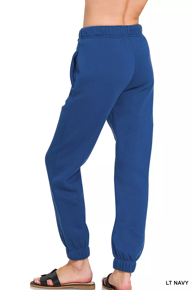 Fleece Drawstring Joggers With Pocket, image 2