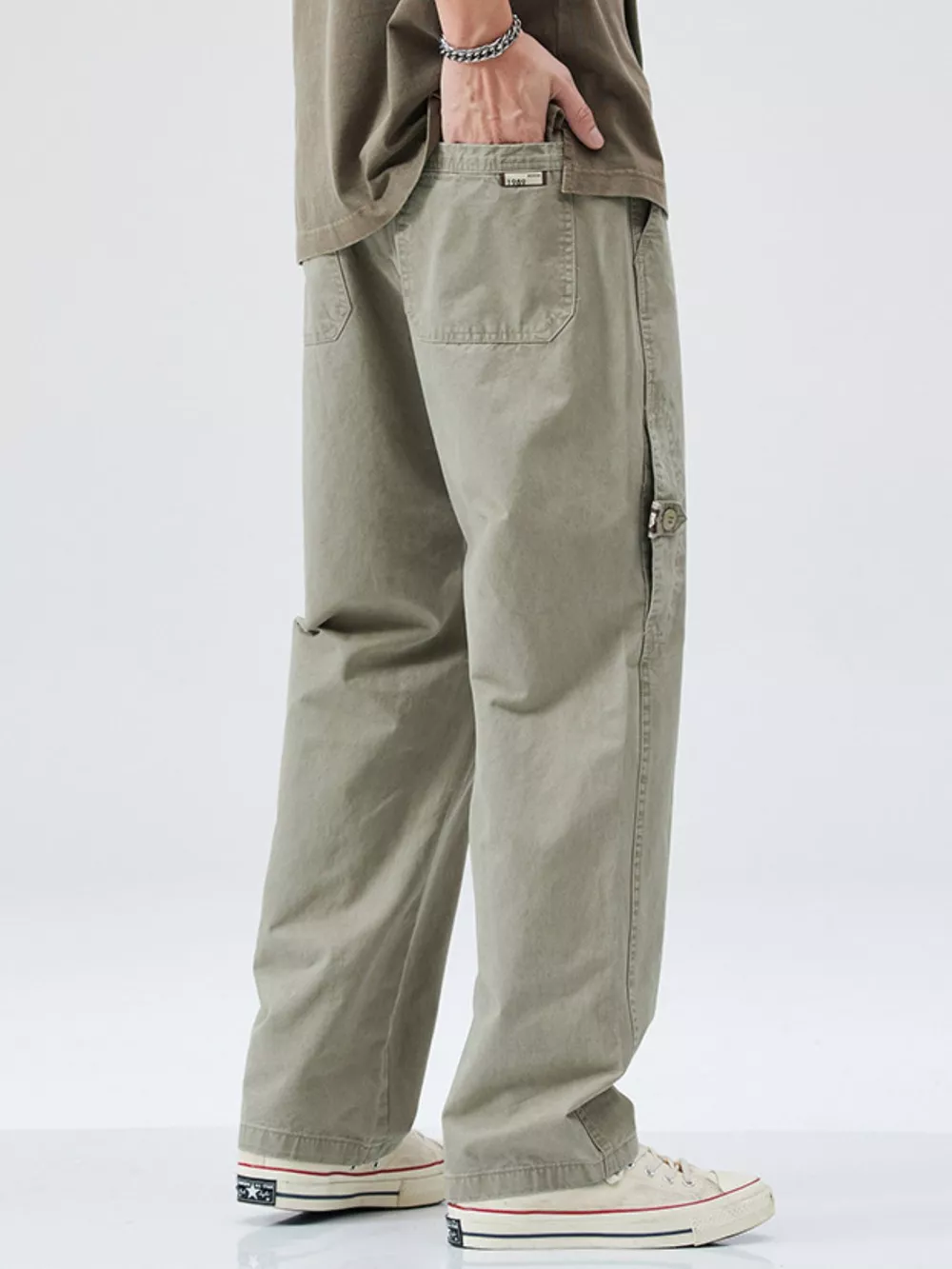 Men's Full Size Casual Loose Fit Straight Leg Pants Plus Size, image 4