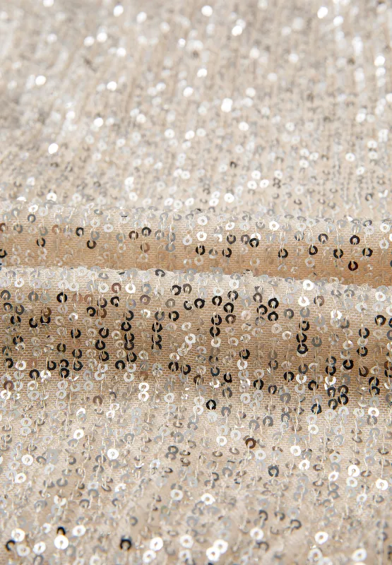 Sequin Surplice Long Sleeve Bodysuit, image 6