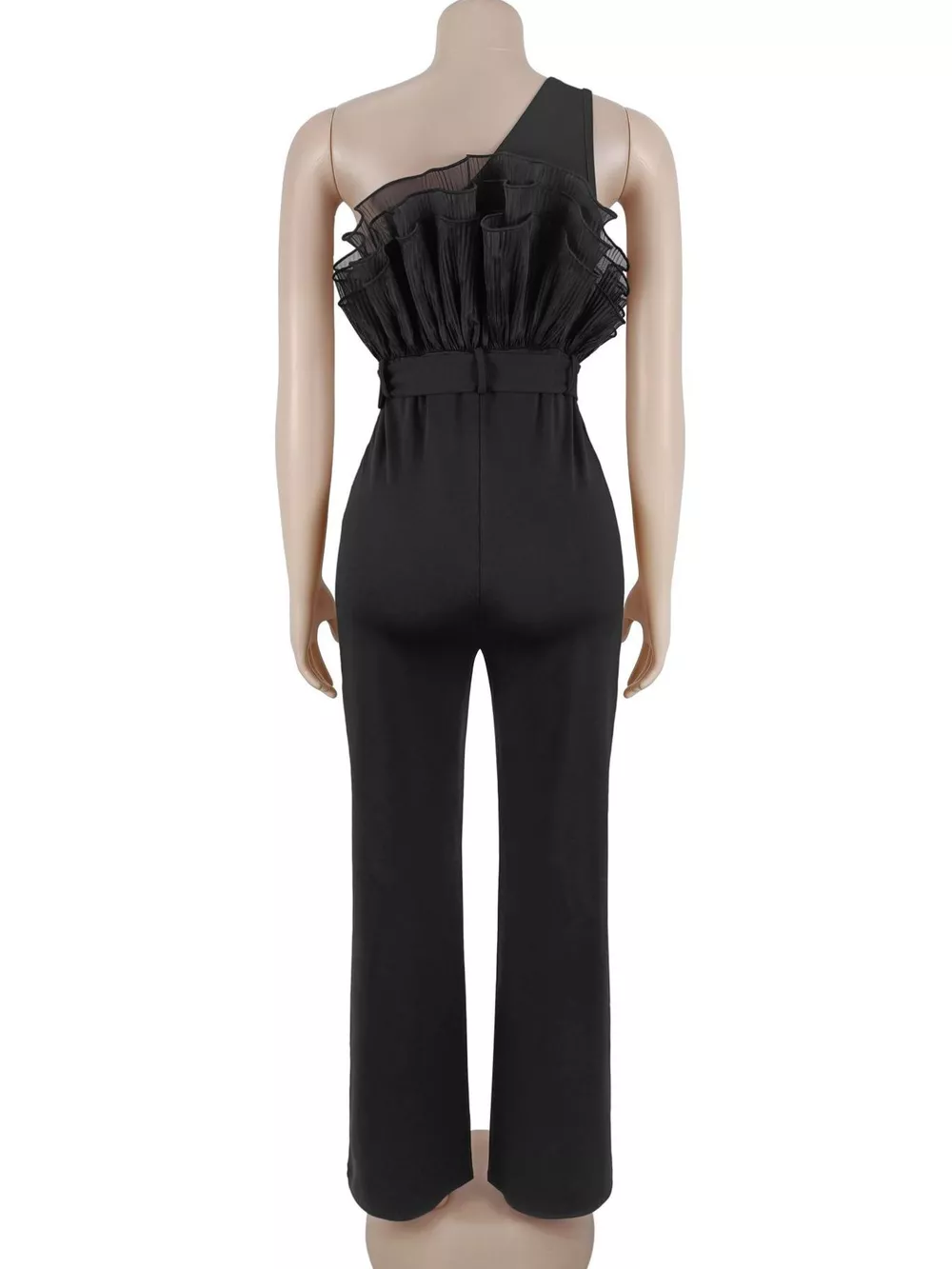 One-Shoulder Ruffled Wide-Leg Jumpsuit, image 5