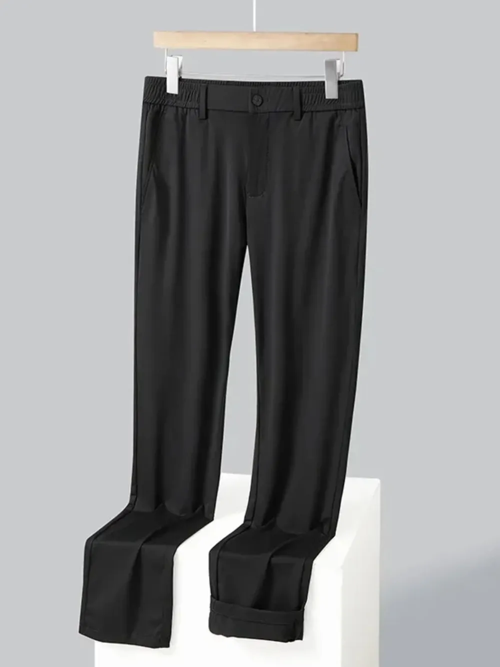 Men's Plus Size Slim Fit Pants with Pockets