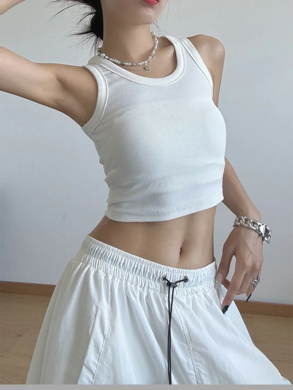 Ribbed Crop Tank Top, image 6