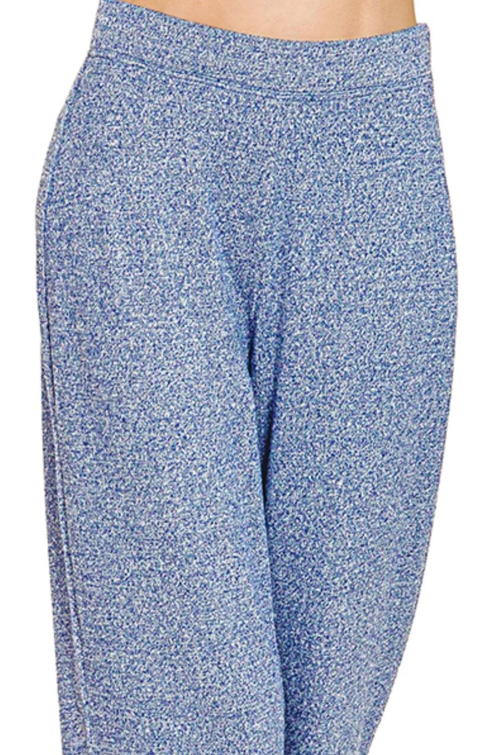 Soft Elastic Waisted Flare Pants, image 2