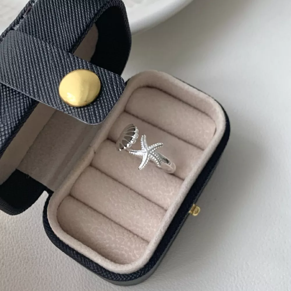 Starfish & Seashell Open Ring, image 2