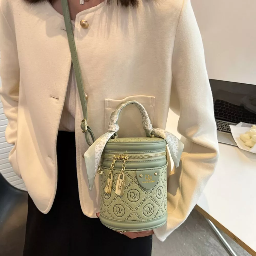 Letter Adjustable Strap Bucket Bag, image 8