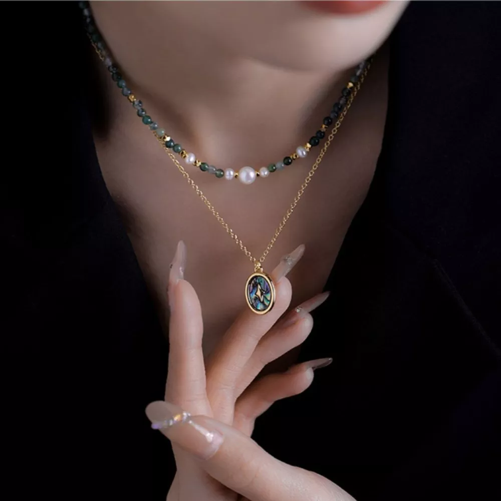 2 Piece Freshwater Pearl 18K Gold-Plated Pendant Necklace, image 2
