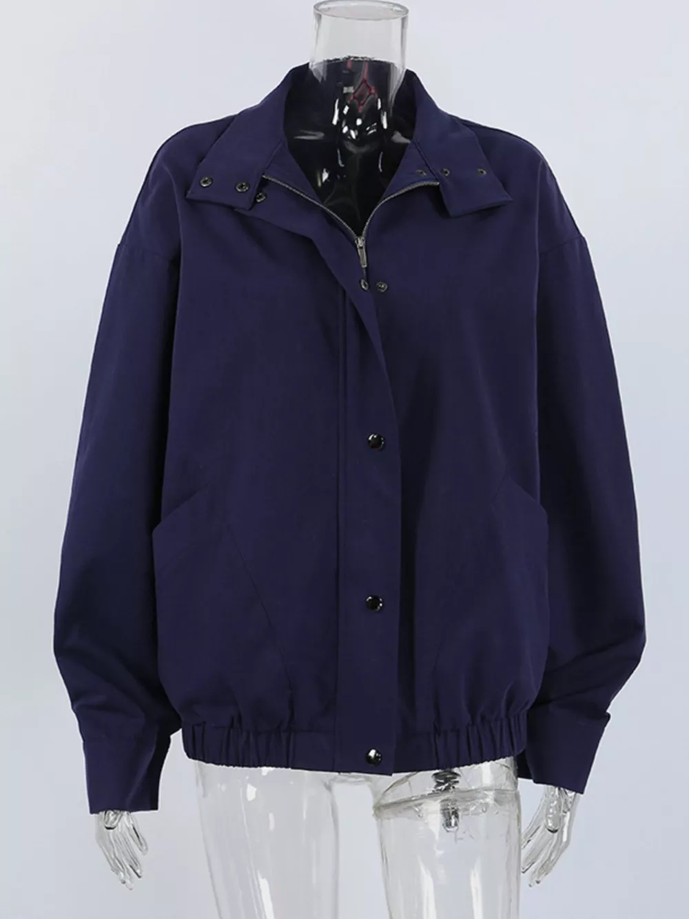Snap Down Dropped Shoulder Jacket, image 6