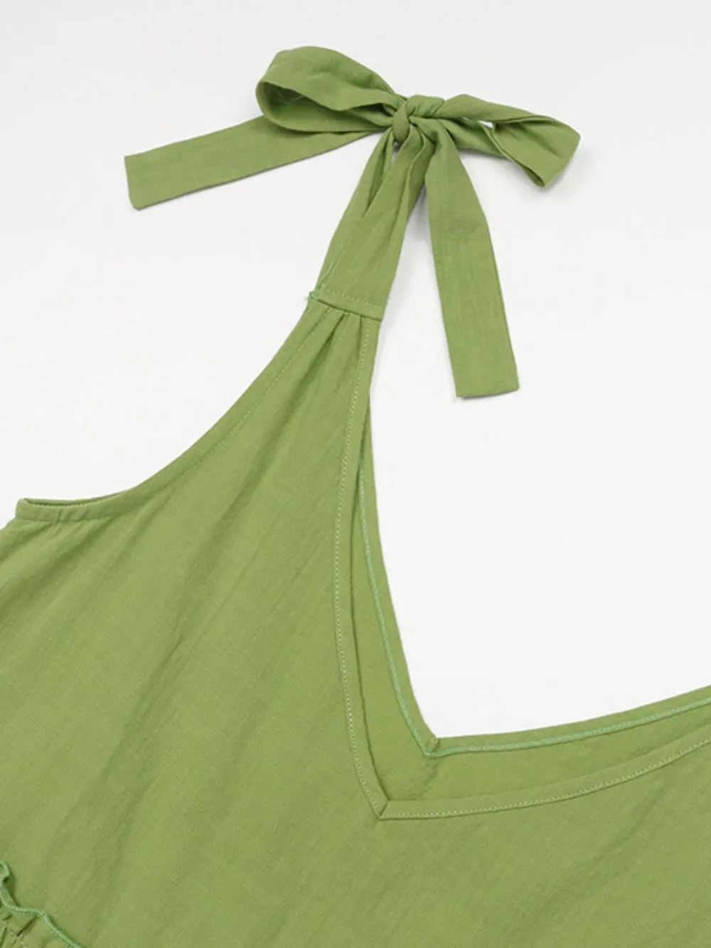 Tiered Frill V-Neck Sleeveless Dress, image 3