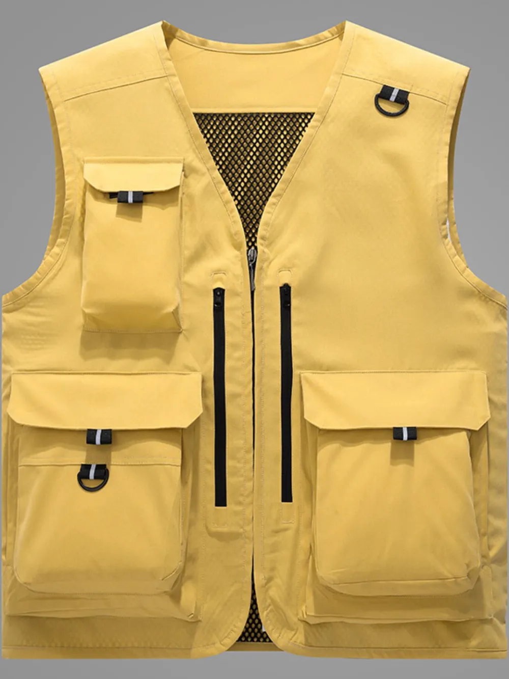 Men's Plus Size Zip Up V-Neck Vest, image 5