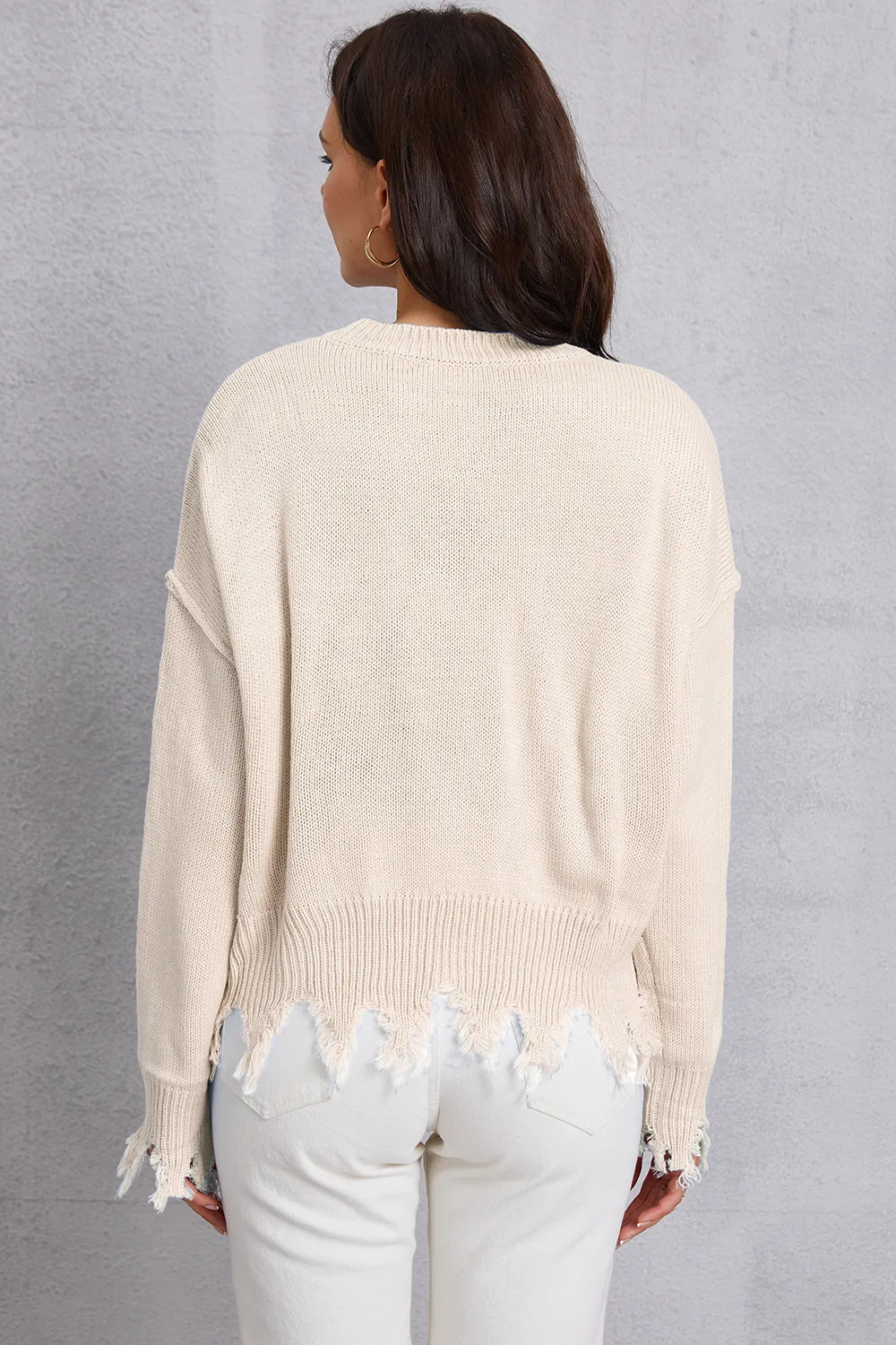 Lip Fringe Round Neck Sweater, image 18