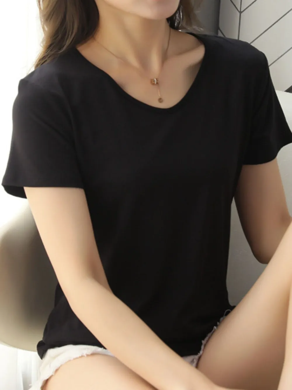 V-Neck Short Sleeve T-Shirt