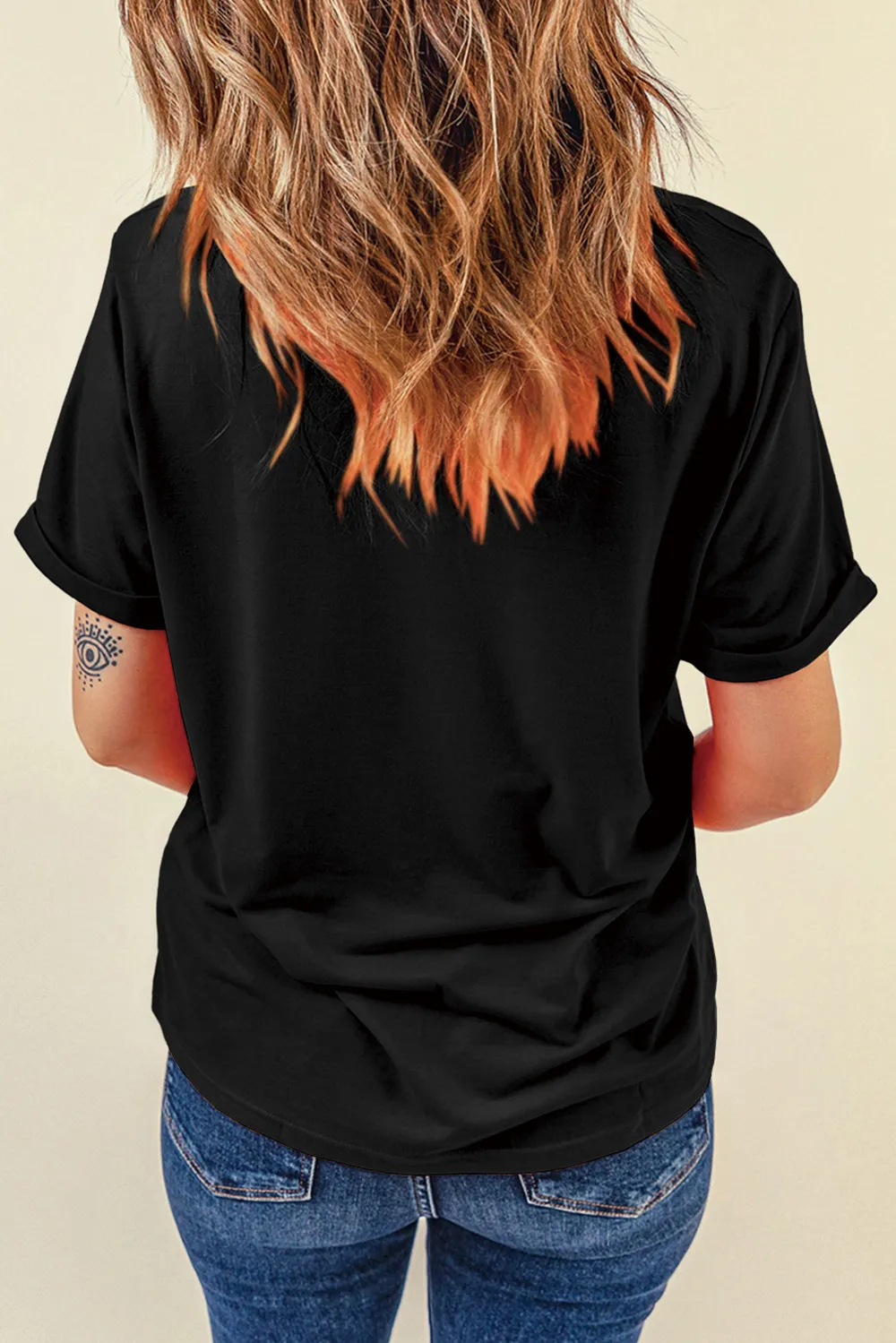 US Flag Round Neck Short Sleeve T-Shirt, image 2