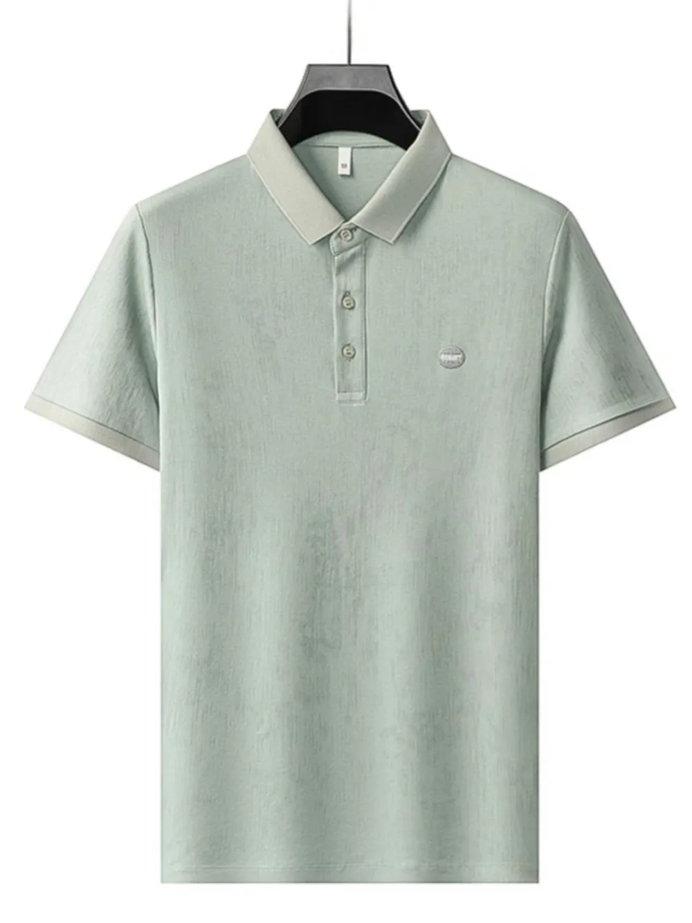Men's Plus Size Short Sleeve Button Detail Polo, image 2