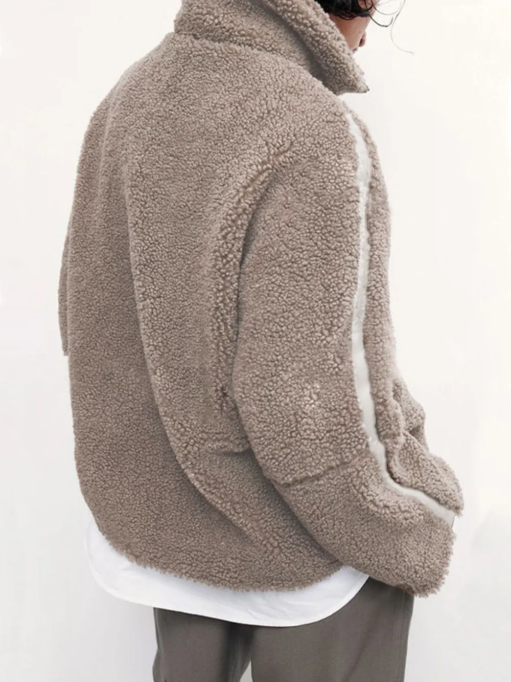 Zip Up Turtleneck Long Sleeve Plush Jacket, image 21