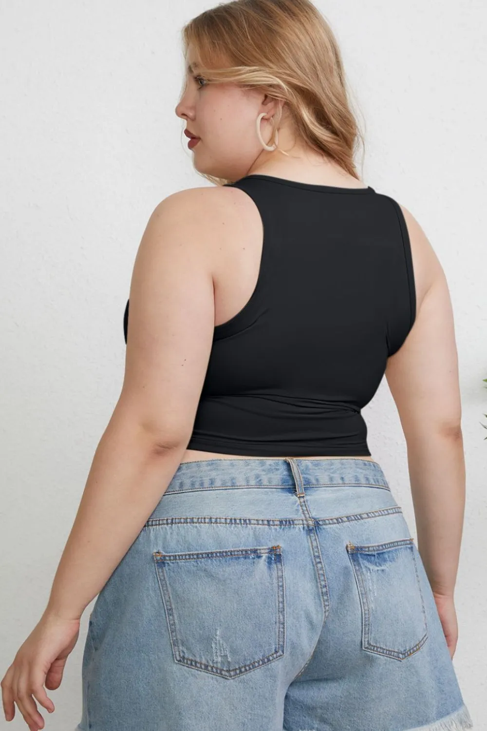 Full Size Round Neck Slim Tank, image 7