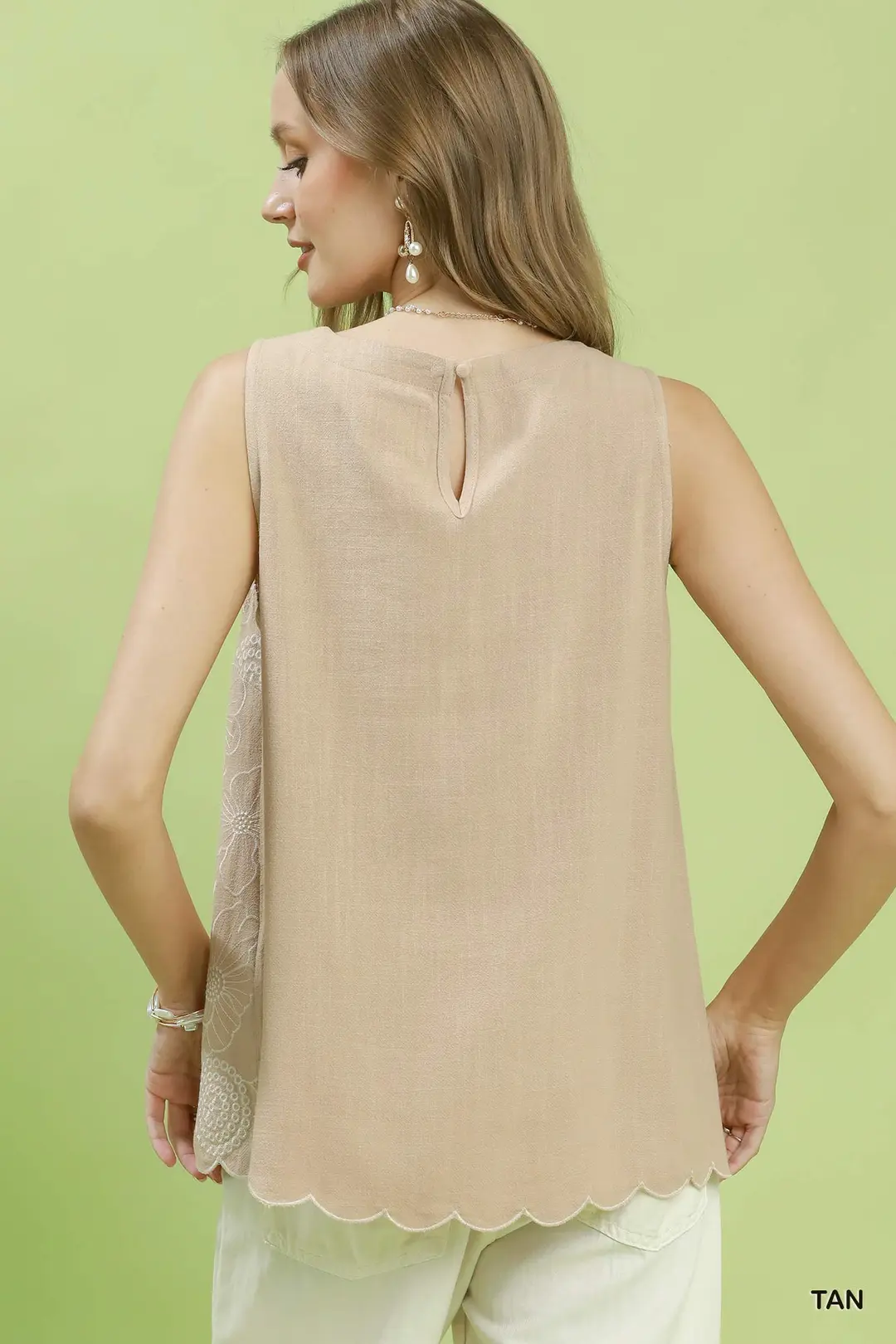 Floral Embroidered Sleeveless Top, image 3