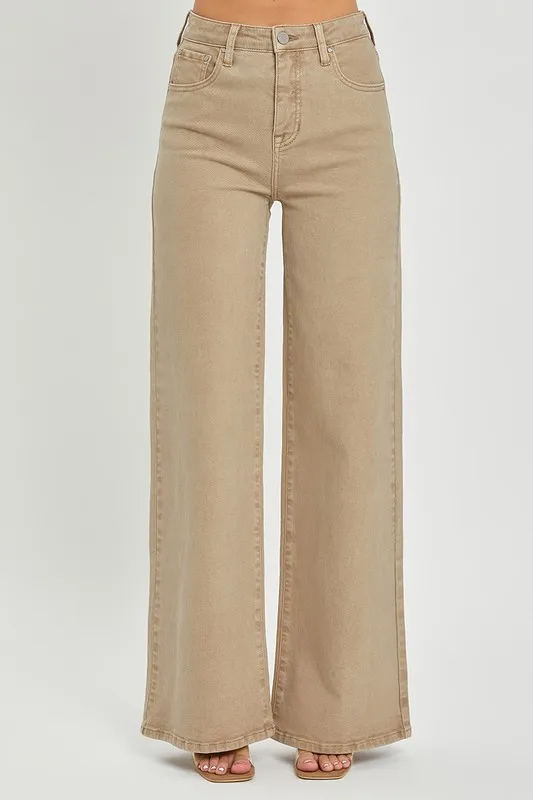 Full Size Tummy Control High Rise Wide Leg Jeans Plus Size, image 3