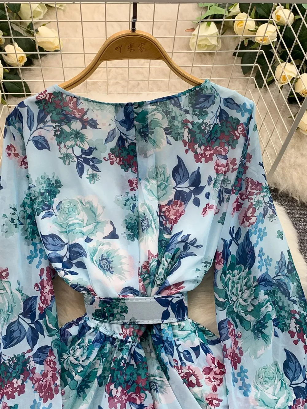 Floral Print Ruffle Hem Mini Dress, image 9