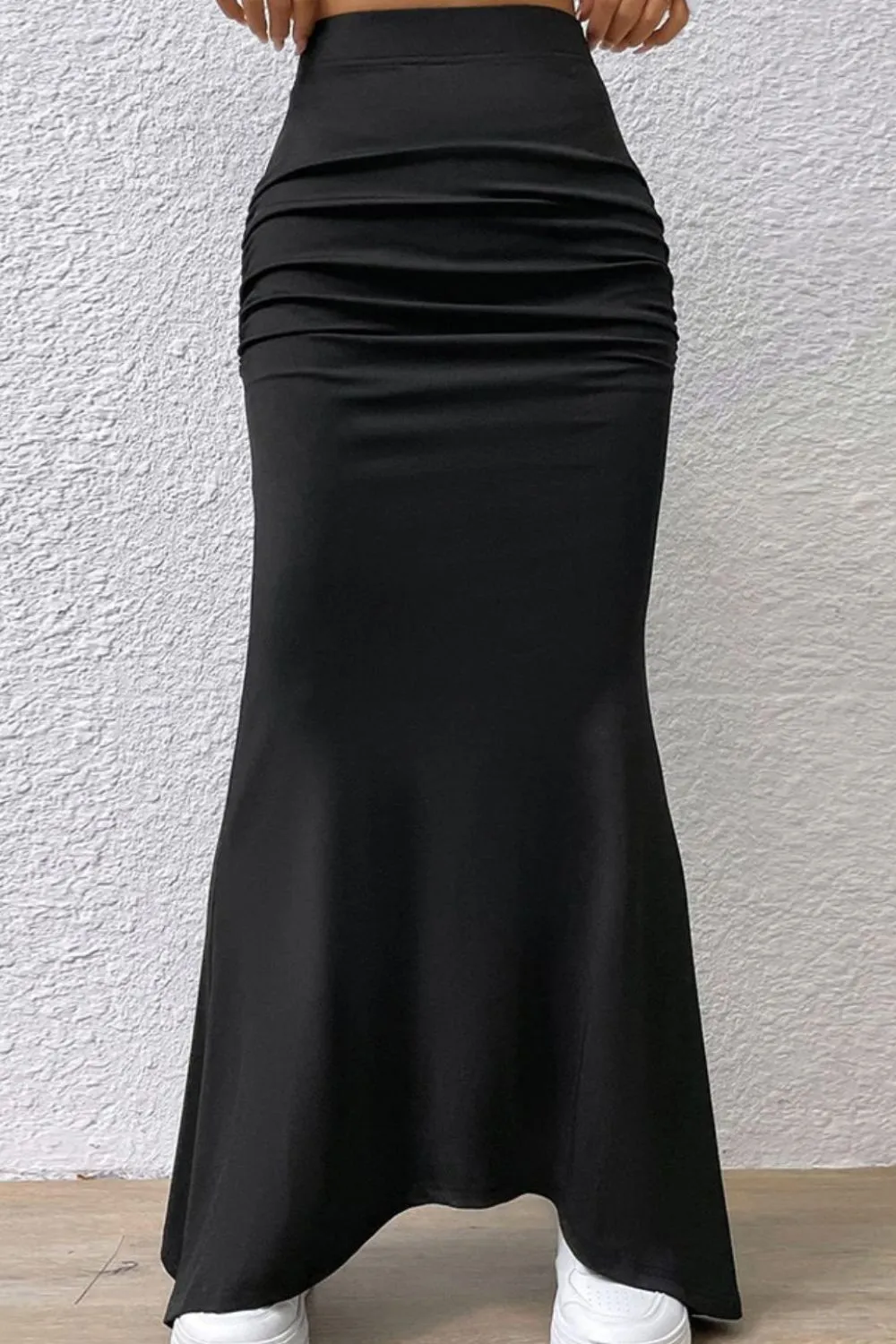 Ruched Maxi Trumpet Skirt, image 3