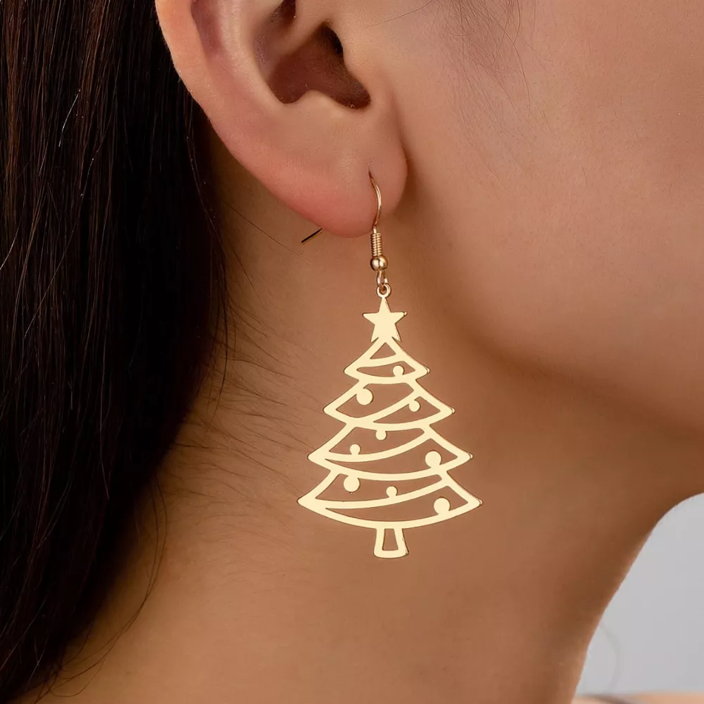 Christmas Tree Dangle Earrings, image 7