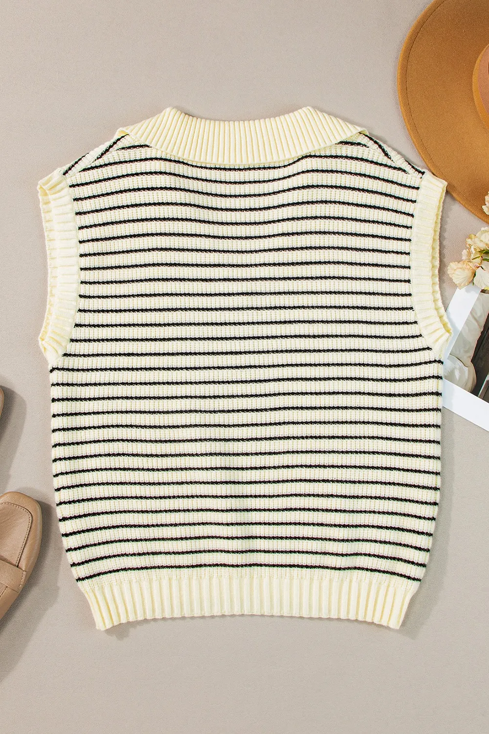 Striped Collared Neck Tank, image 4