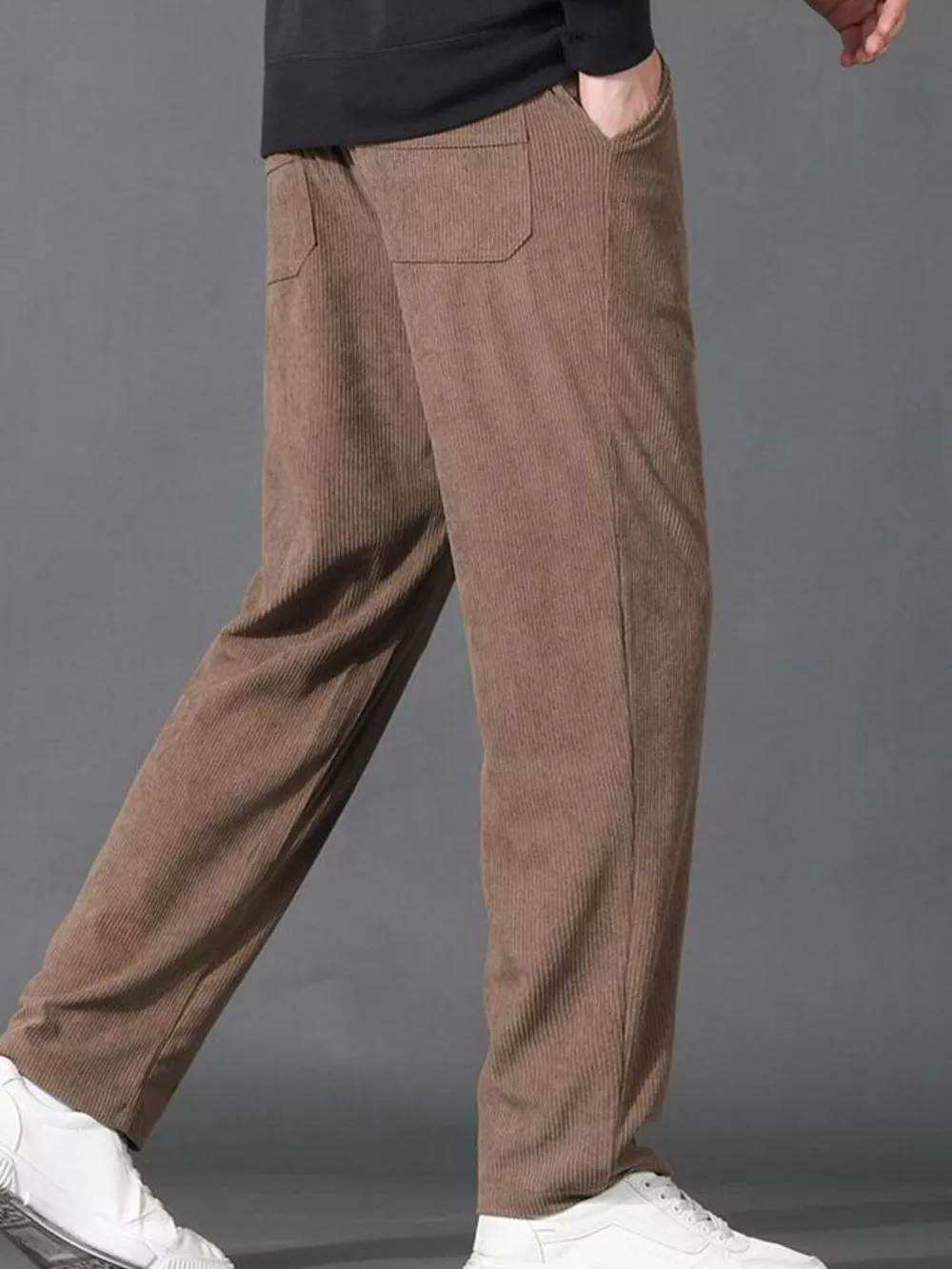 Men's Plus Size Drawstring Loose Fit Pants, image 3