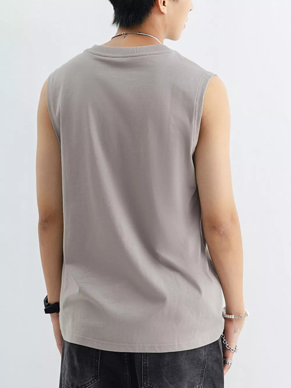 Men's Plus Size Round Neck Tank, image 9