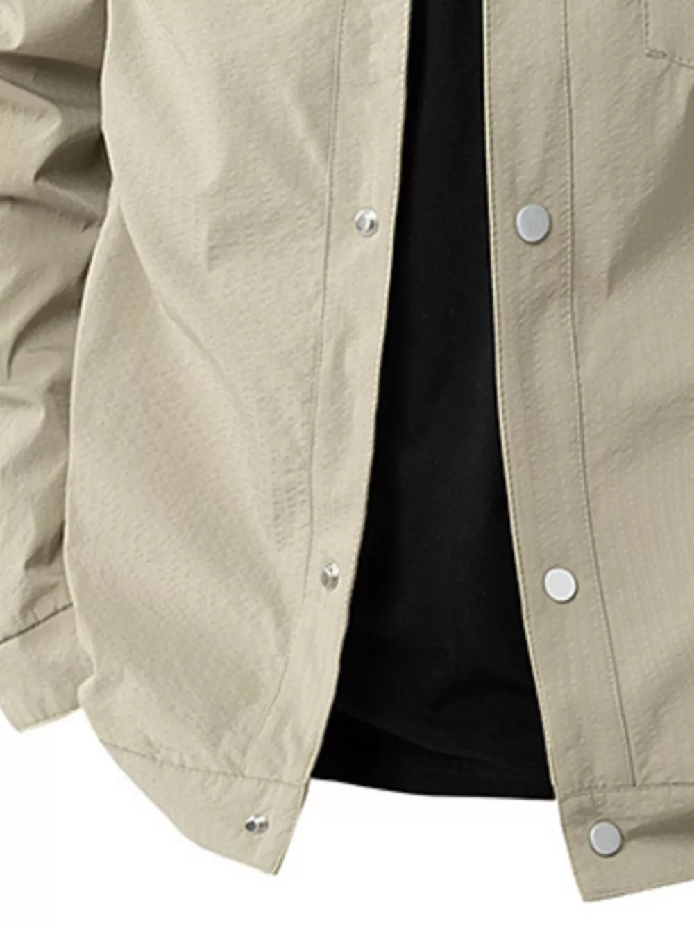 Men's Plus Size Lightweight Snap-Down Jacket, image 3