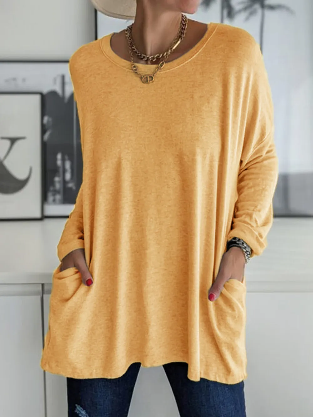 Full Size Round Neck Long Sleeve T-Shirt, image 10