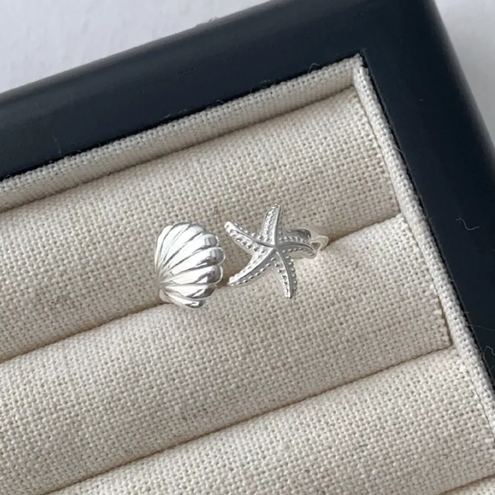 Starfish & Seashell Open Ring, image 3
