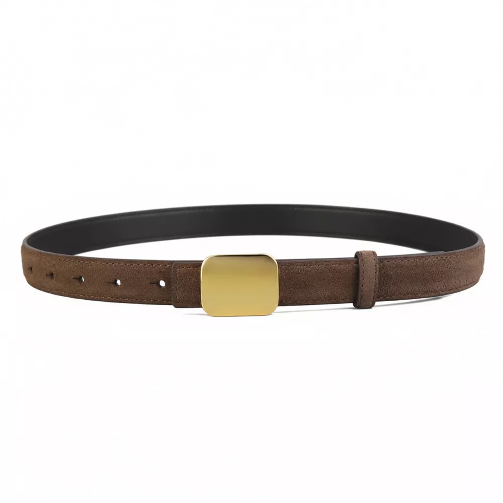 Square Buckle Leather Belt, image 2