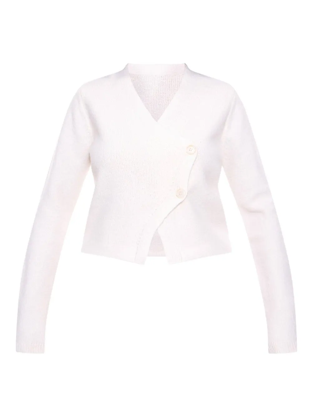 Cropped V-Neck Button-Up Cardigan, image 4