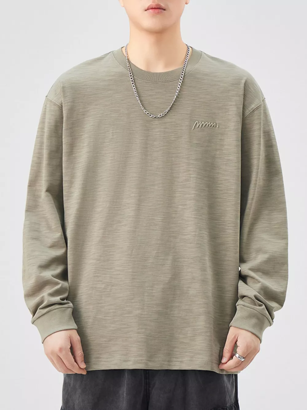 Men's Plus Size Casual Long Sleeve T-Shirt, image 4