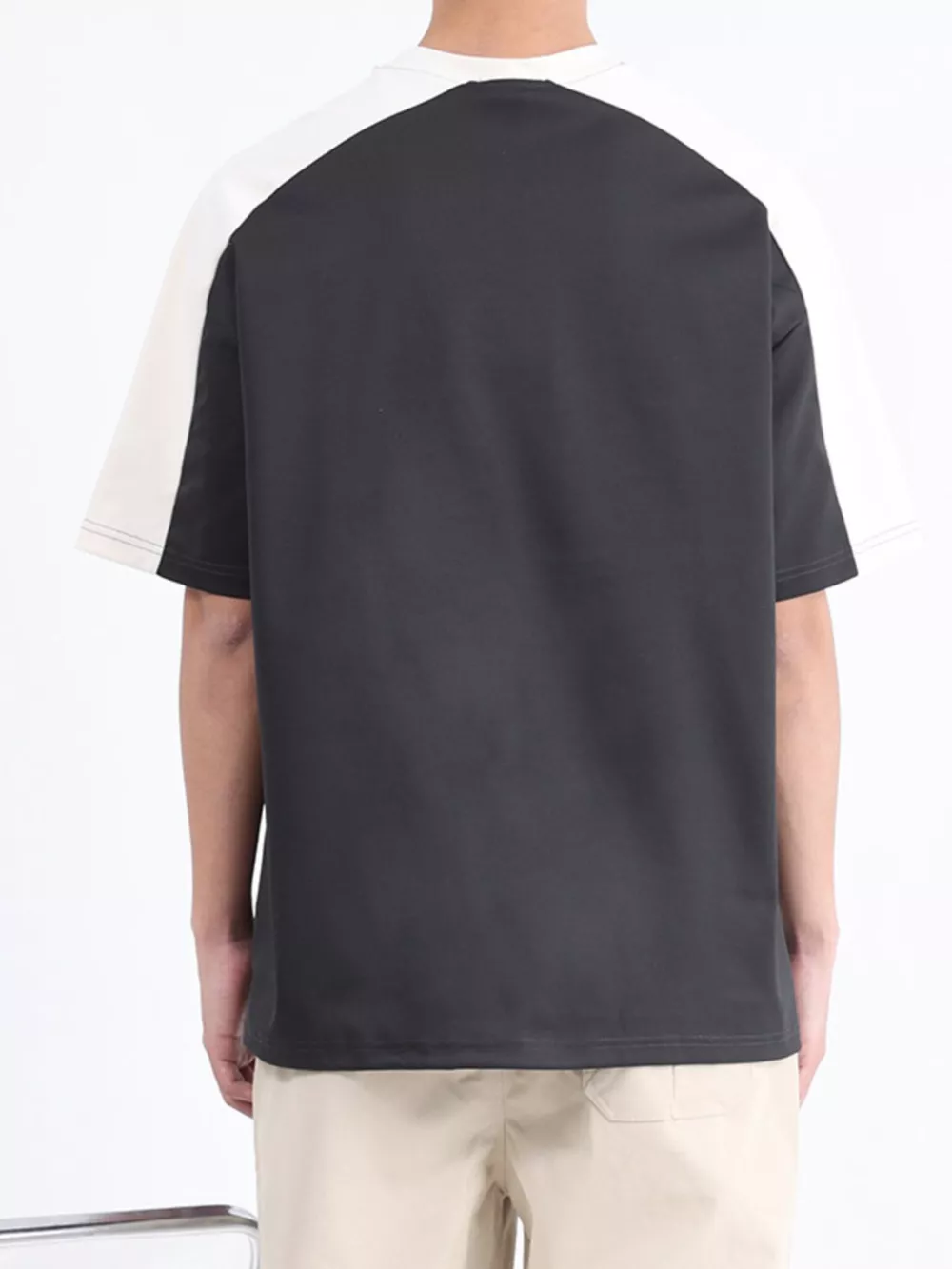 Men's Plus Size Color Block Casual T-Shirt, image 4