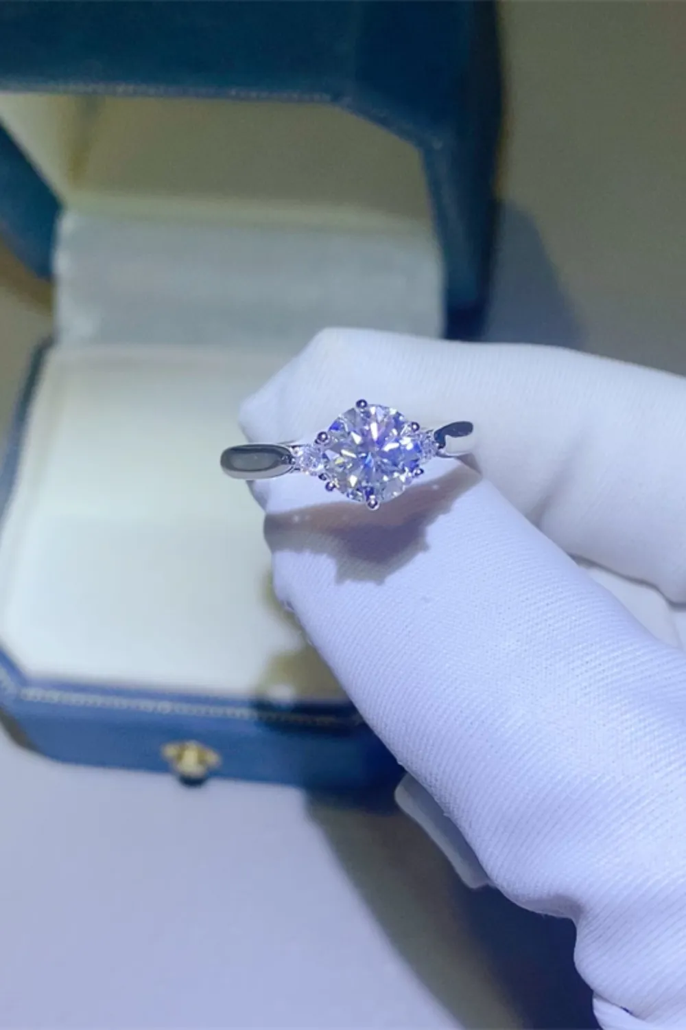 2 Carat Moissanite 925 Sterling Silver Ring, image 5