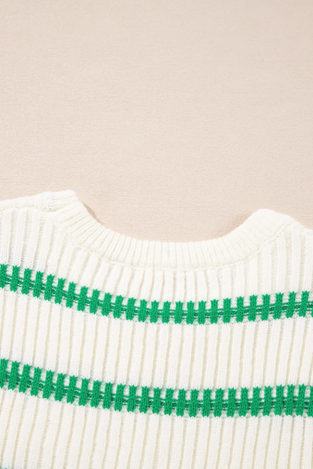 Striped Round Neck Sweater Vest, image 3