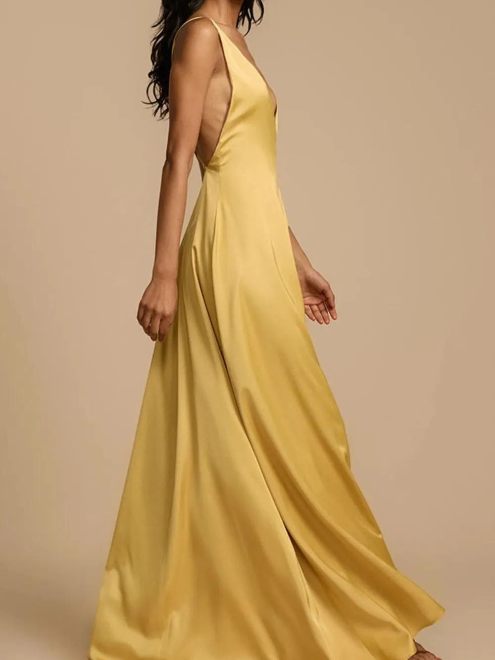 Deep V-Neck Maxi Dress, image 4