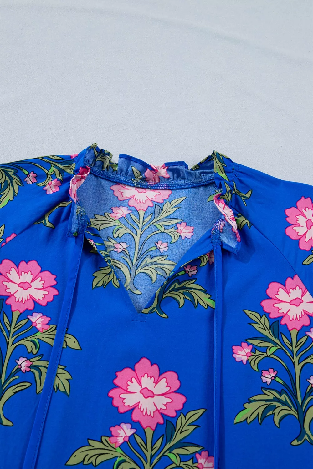 V Neck Short Sleeve Loose Flower Dress, image 8