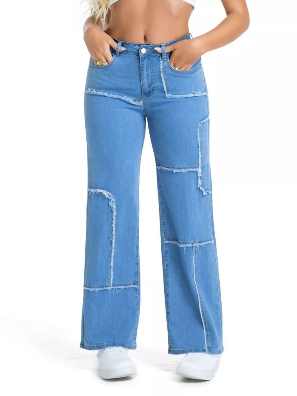 Frayed Edge Straight Leg Jeans, image 2