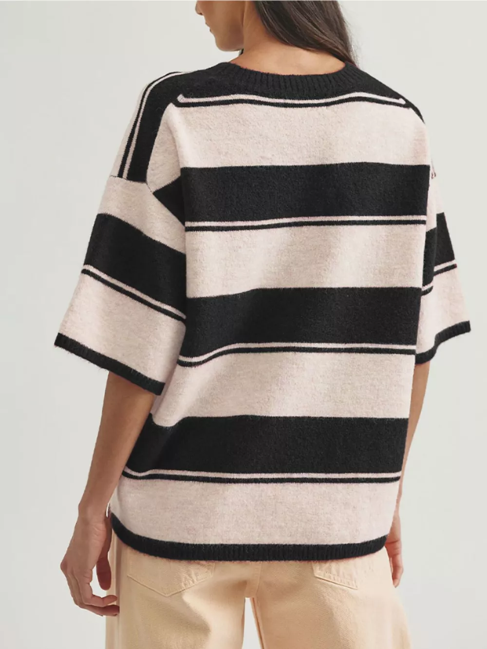 Striped Half Sleeve Sweater, image 10