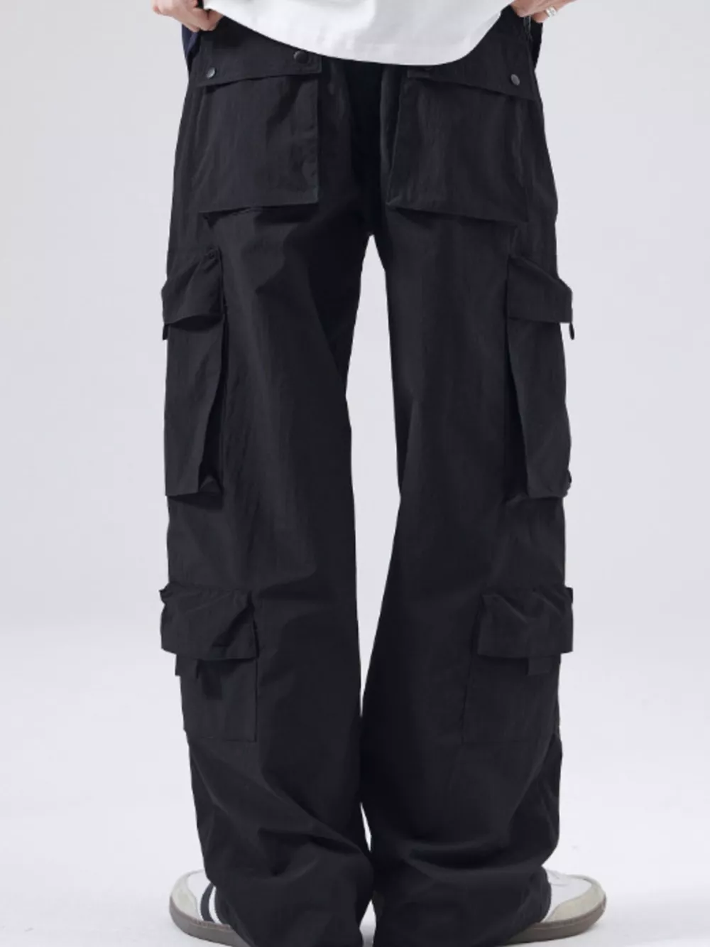 Men's Full Size Wide Leg Cargo Pants Plus Size, image 3