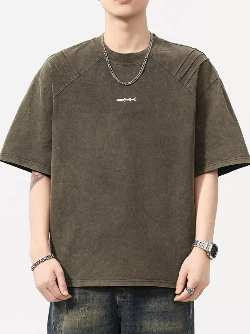 Men's Plus Size Round Neck Short Sleeve T-Shirt