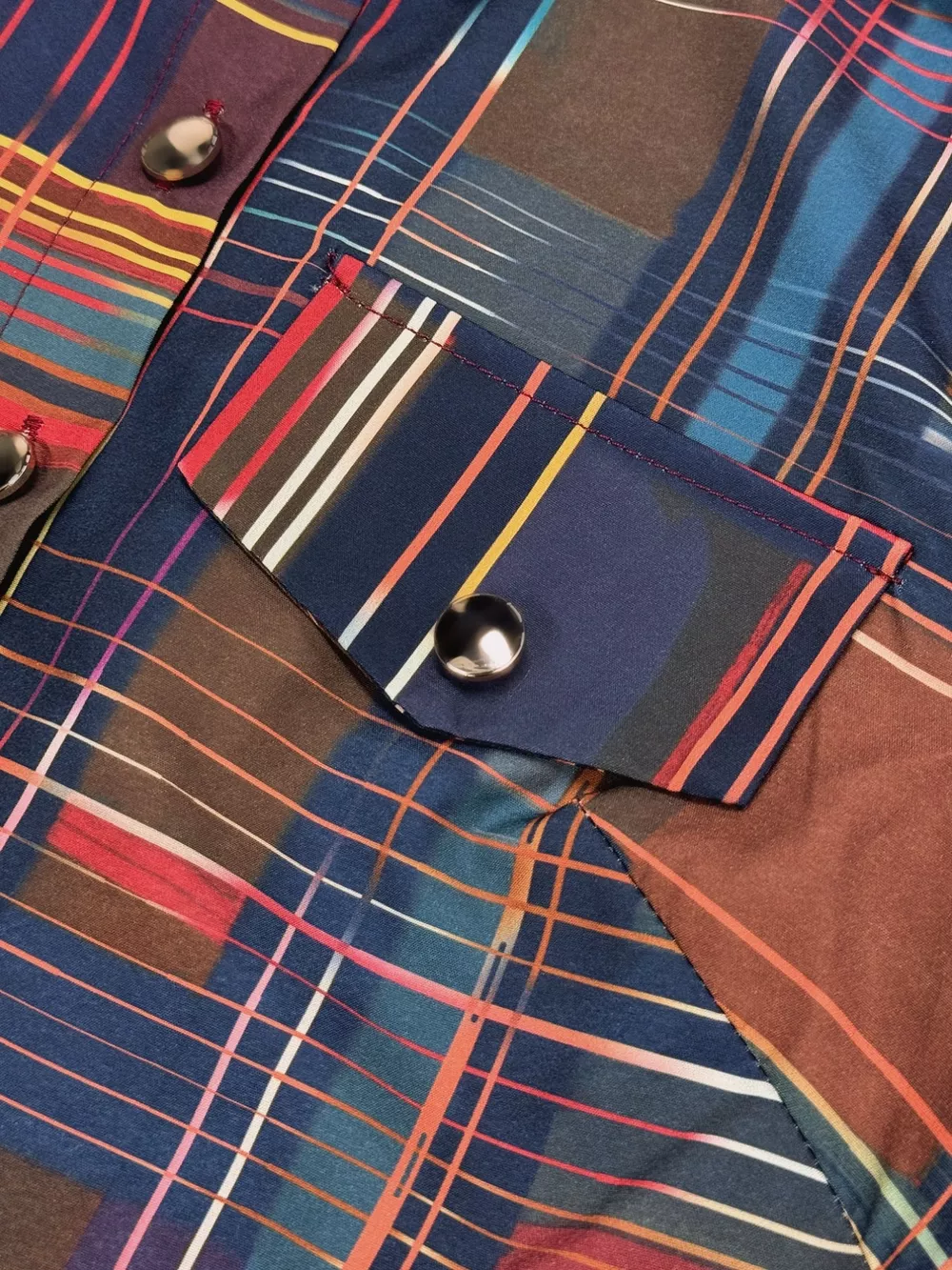 Plaid Long Sleeve Shirt Dress, image 4