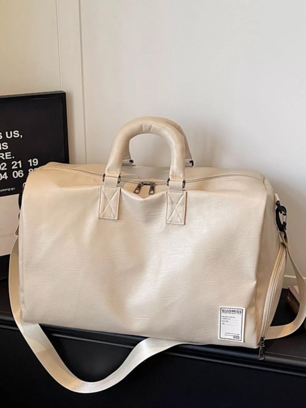 Large Capacity Leather Travel Bag, image 4