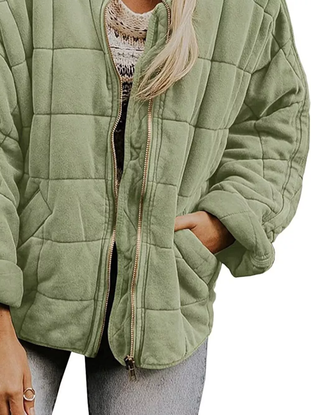 Quilted Zip Up Outerwear, image 15