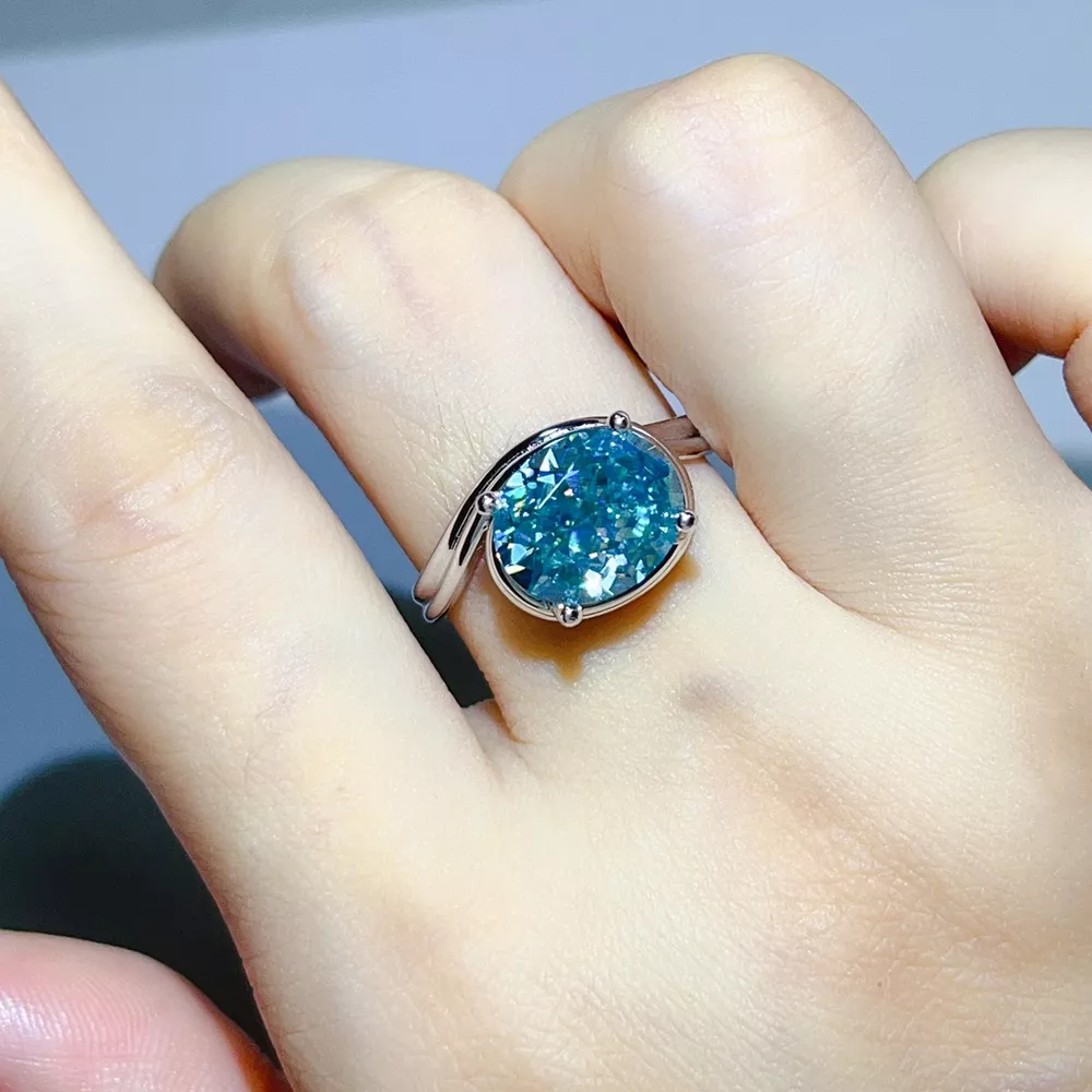 5 Carat 925 Sterling Silver Moissanite Ring