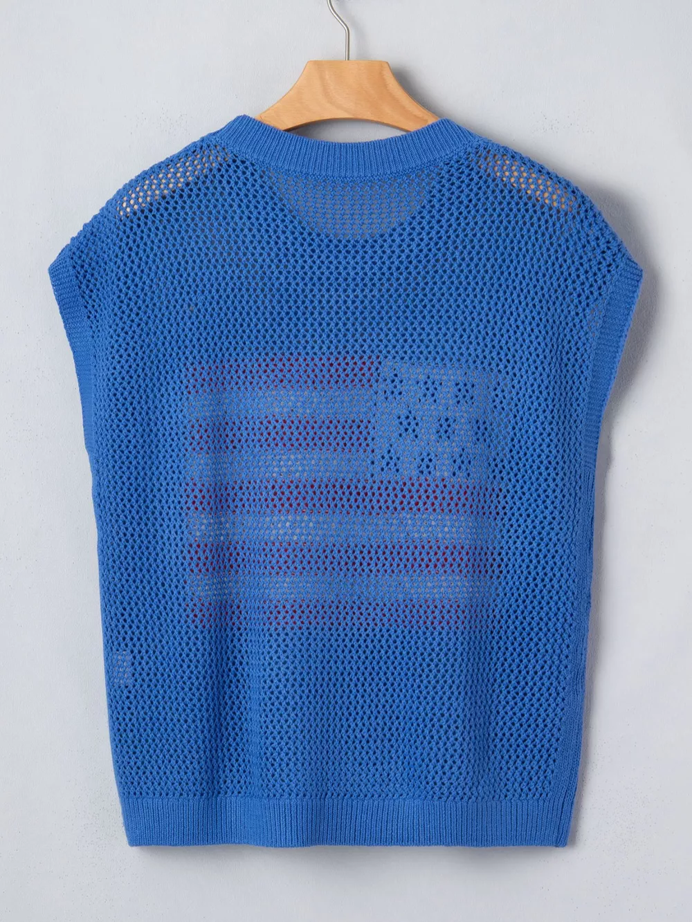 Flag Graphic Short Sleeve Sweater Top, image 4