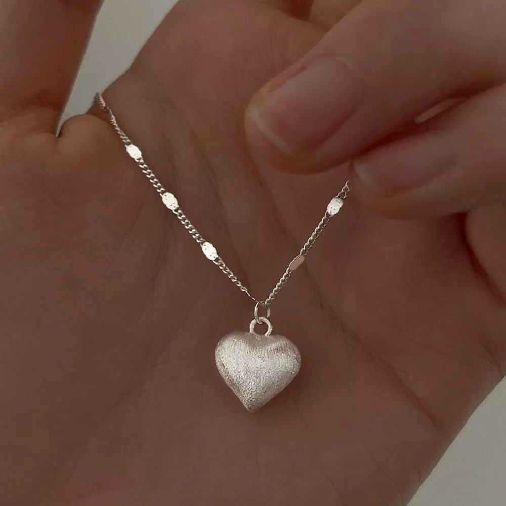 925 Sterling Silver Heart Necklace, image 4