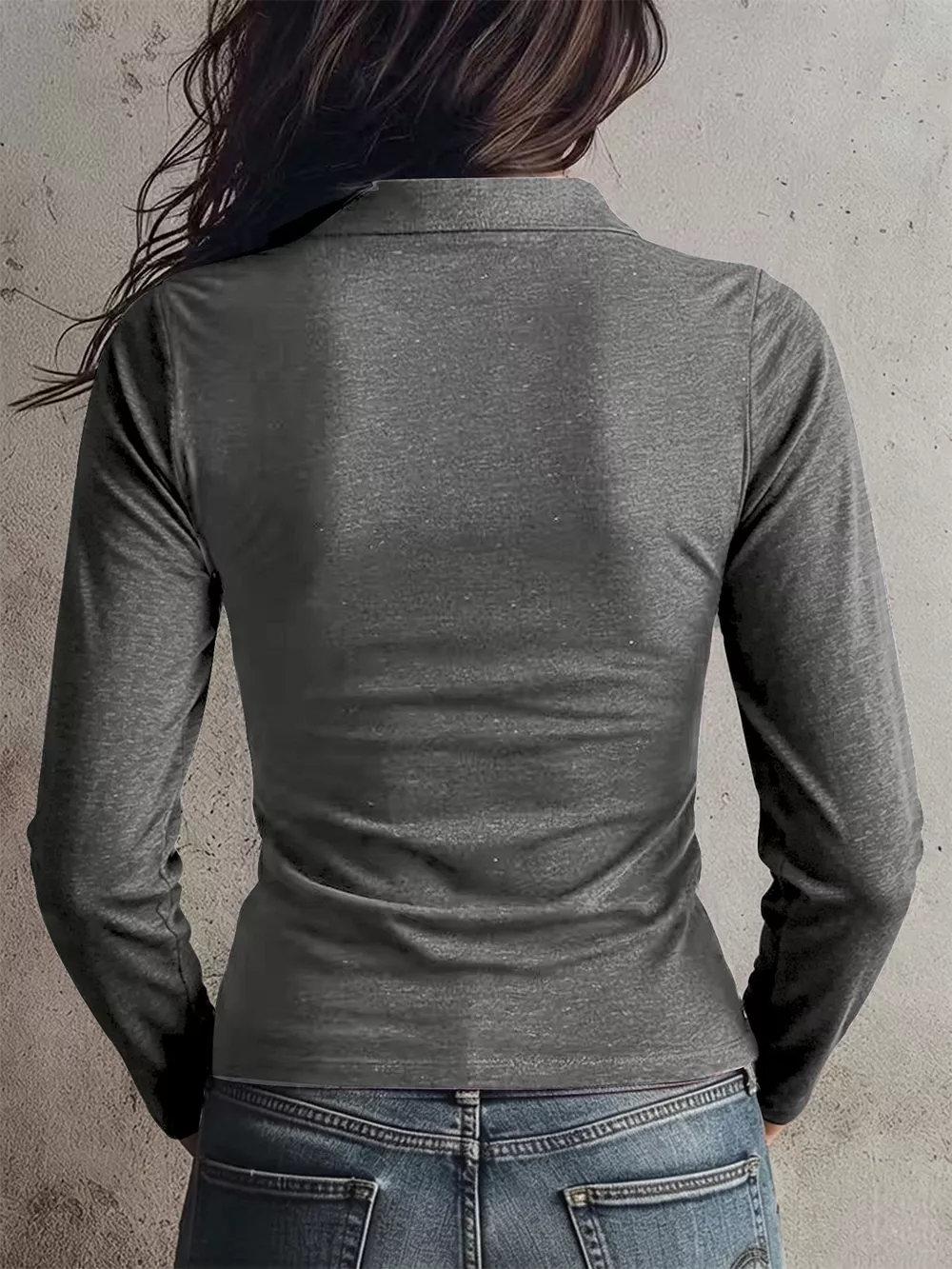 Slim Fit Long Sleeve Quarter-Zip T-Shirt, image 5